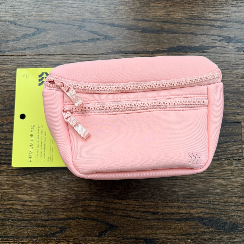 All In Motion Water-Resistant Knit Fanny Pack Premium Belt Bag - Blush | NWT